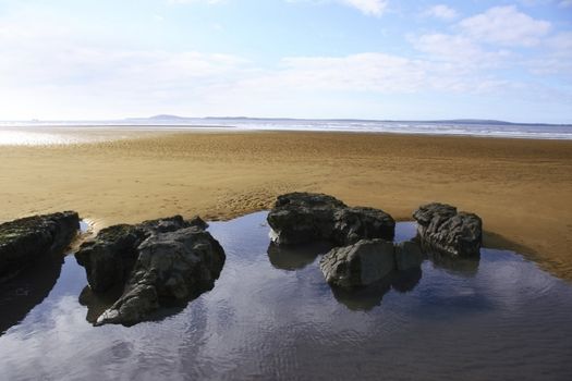 irish beach at dawn