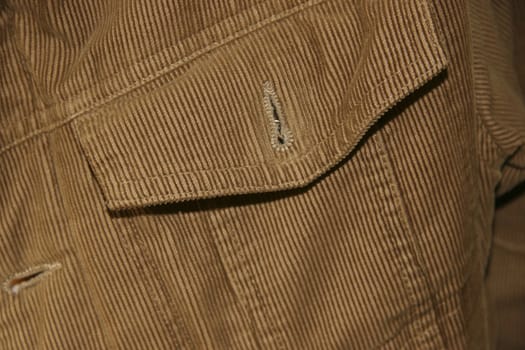 close-up of a denim jacket