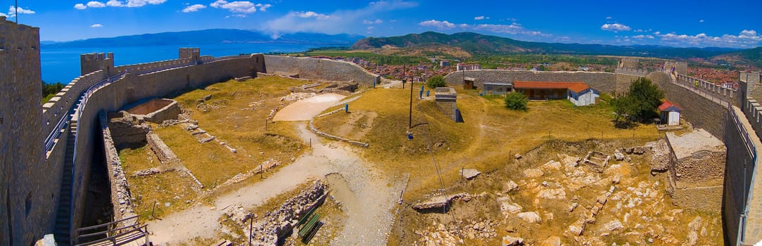 Tzar Samoil Fortress, 10th century, inside view panorama
