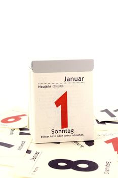 Sheet Calendar for turn of the year with many calendar pages