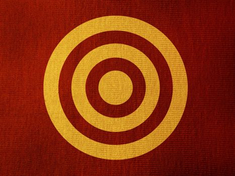 Multiple circles over a red tissue background