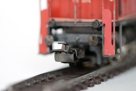 Macro shot of model railway