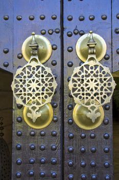 Brass door knockers, Marrakech, Morocco