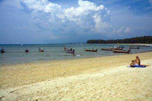 Beach scene, Nai Yang, Phuket, Thailand