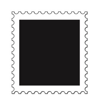 An empty stamp isolated on a white background