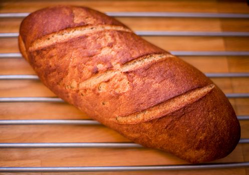 A fresh loaf of homemade bread - shallow depth of field