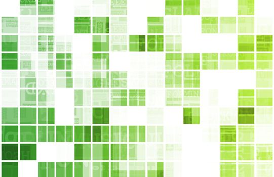 Green Background Modern Data as a Art