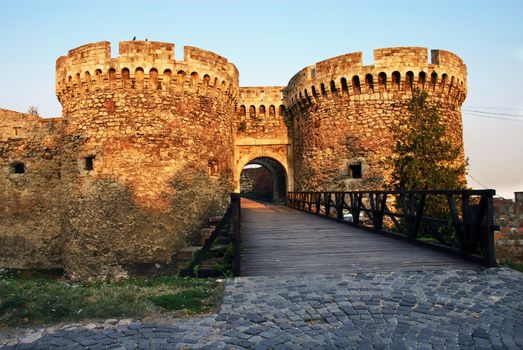 architecture details of Kalemegdan fortress in Belgrade, Zindan gate