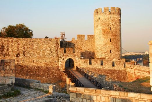 architecture details of Kalemegdan fortress in Belgrade, Despot's Gate