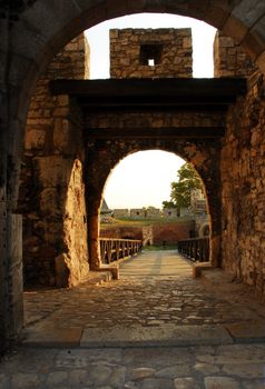 architecture details of Kalemegdan fortress in Belgrade, Despot's Gate