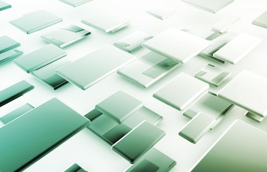 Technology Concept with Online Media Abstract Art