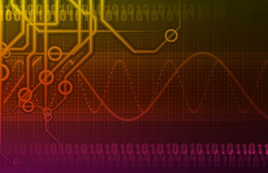 Futuristic Technology Data Flow as Art Abstract