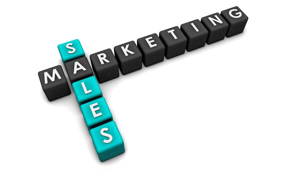 Sales and Marketing Concept in 3d Format