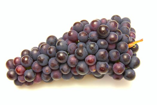 Grapes on white background