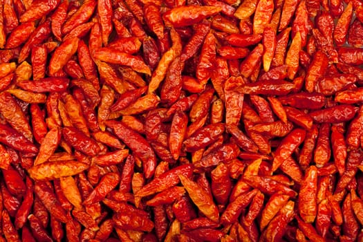 some red eye chili peppers forming a background pattern