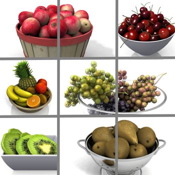 composition  of images of fruits