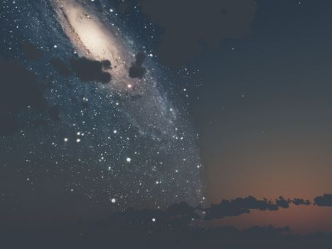 the sky with the Milky Way