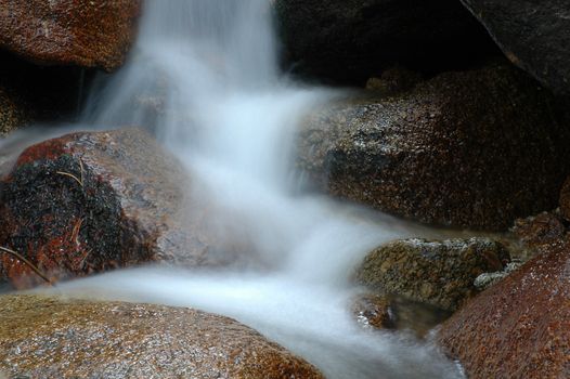 waterfall on the rocks