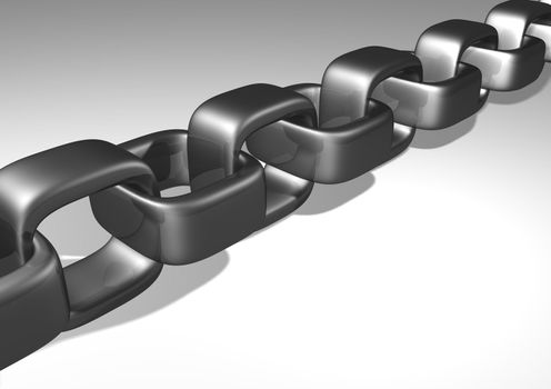 Illustration of a metallic chain