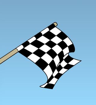 Illustrated chequered flag