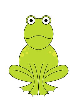 Illustration of a green frog