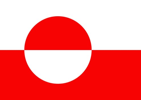 Illustrated flag of Greenland