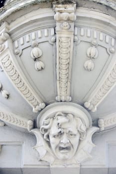 Relief on old historic balcony