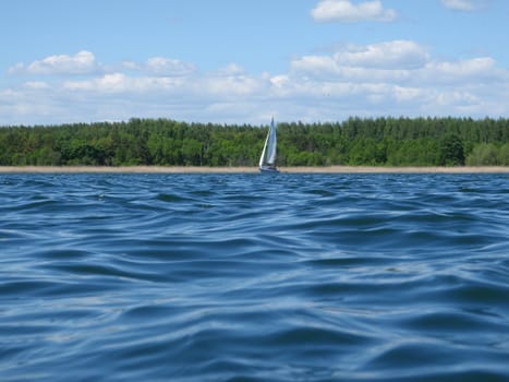 Spring on lake Kandrykul, Bashkortostan, Russia