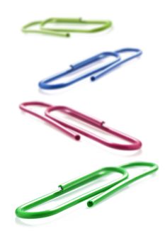 Colorful paper clips - very shallow depth of field