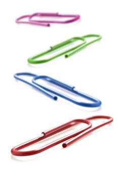 Colorful paper clips - very shallow depth of field