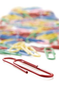 Colorful paper clips - very shallow depth of field