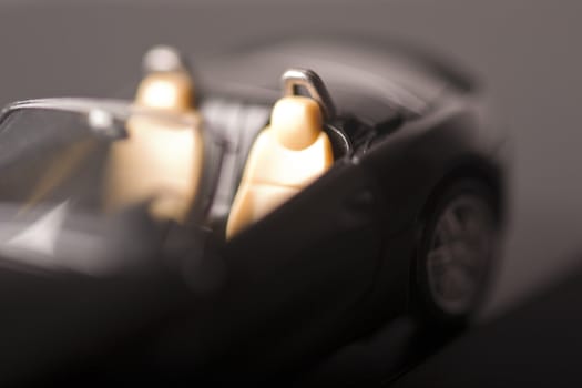 Closeup on a toy car