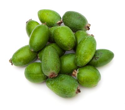 photo of feijoa, close-up, on white background