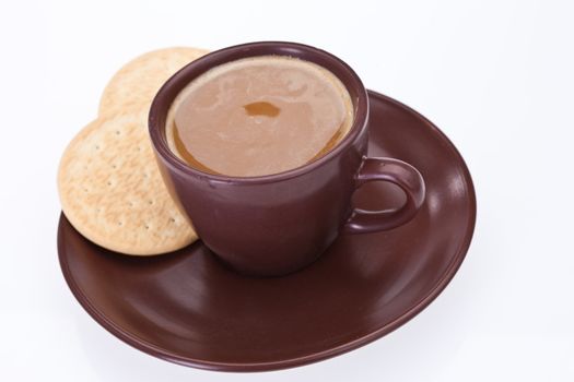 food series: hot coffee in brown cup