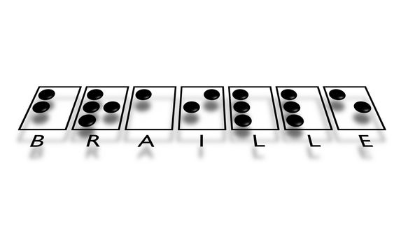 Illustration of the word Braille