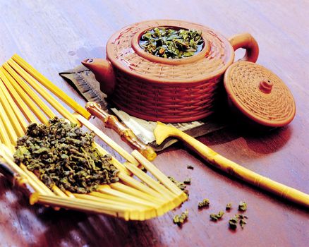 Chinese tea, tea, tea sets display