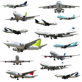 Collection with many planes on a clean white background. 5000 x 5000 pixels. Find more planes in my portfolio.