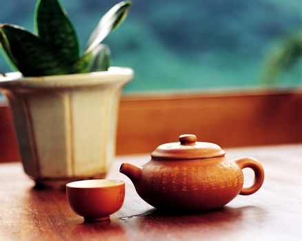 Chinese tea, tea, tea sets display