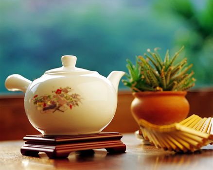 Chinese tea, tea, tea sets display
