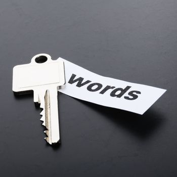 keywords metadata or seo concept with key and word