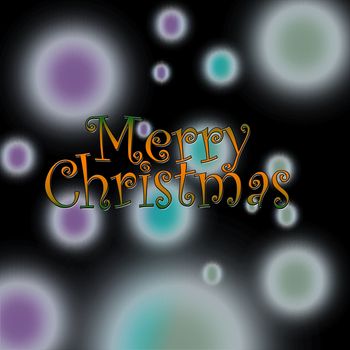 Merry Christmas 3D kaleidoscopic computer generated sign