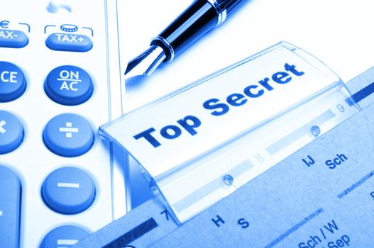 top secret folder or file in a business office