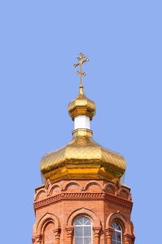 Gold copola. Christianity: �atholicity or orthodoxy church, cross.