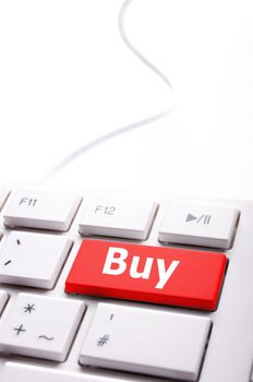 buy key on keyboard showing ecommerce or commerce concept