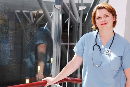 Portrait of a smiling nurse in a hospital 