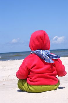 baby girl on the beach