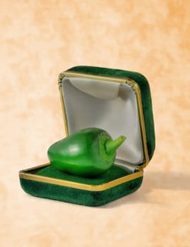 green pepper in a jewel box