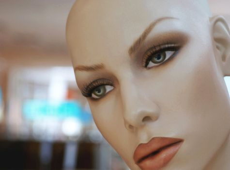 Close up of a good looking mannequin.