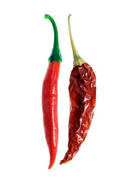 young and old chili pepper
