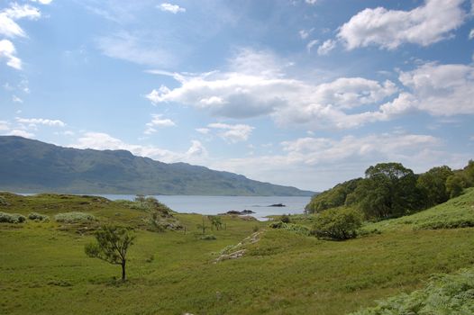 A scenic view of the area around Loch Morar, Scotland